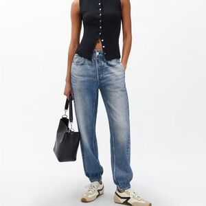 rag & bone Washed Blue Denim Jogger Pants